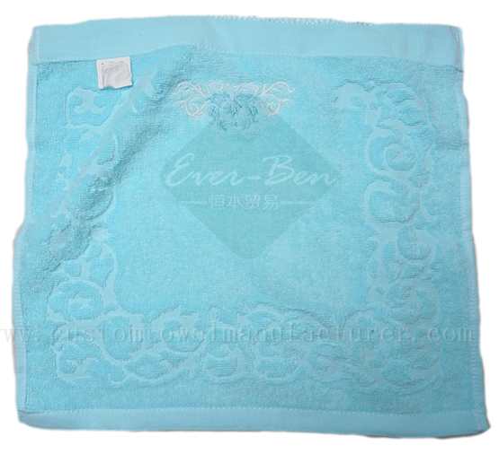 China Bulk Blue Jacquard cotton washcloths Producer